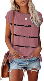 Women Casual Camouflage Stripe T-Shirt Tunic Shirt
