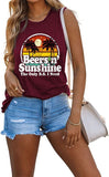 Beer and Sunshine Tank Tops The Only BS I Need is Beer N' Sunshine Summer Shirt