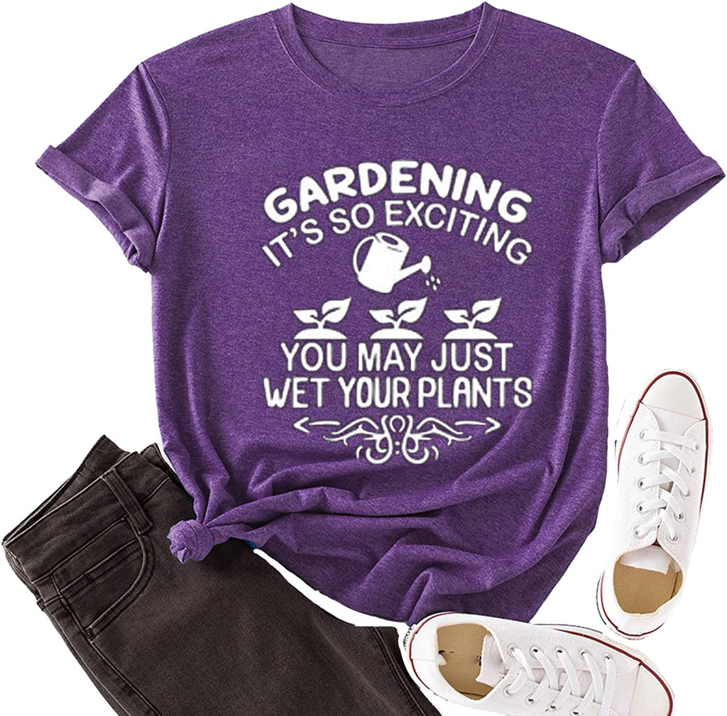 Women Gardening T-Shirt Funny Garden Shirt Plant Graphic Shirt