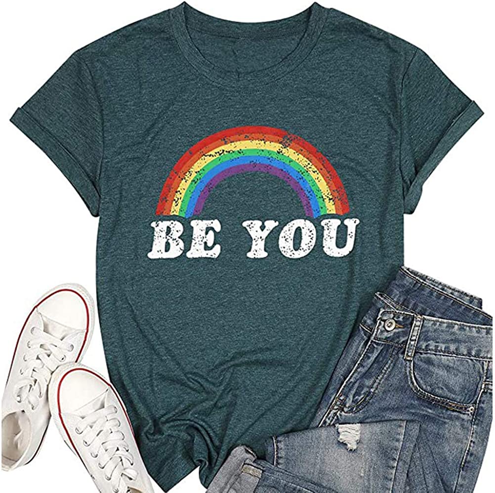 Women Be You T-Shirt Rainbow Shirt