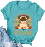 Women I'm Mostly Peace Love and Light T-Shirt Funny Yoga Shirt