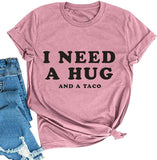 FZLYE Womens I Need A Huge Glass of Wine T-Shirt Short Sleeve Taco Tees Margarita Shirt Funny Drinking Tops (X-Large,A3Red)