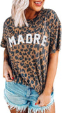 Women Madre Leopard T-Shirt Mama Shirt