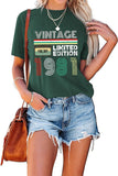 Women Vintage 1981 Limited Edition T-Shirt Birthday Gift Shirt