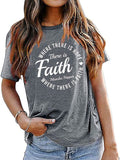 Women Faith Tee Shirt Where There is Hope There is Faith T-Shirt Hope Faith Miracles Shirt