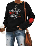 Women Christmas Shirts It's The Most Wonderful Time of The Year Long Sleeve Sweatshirt