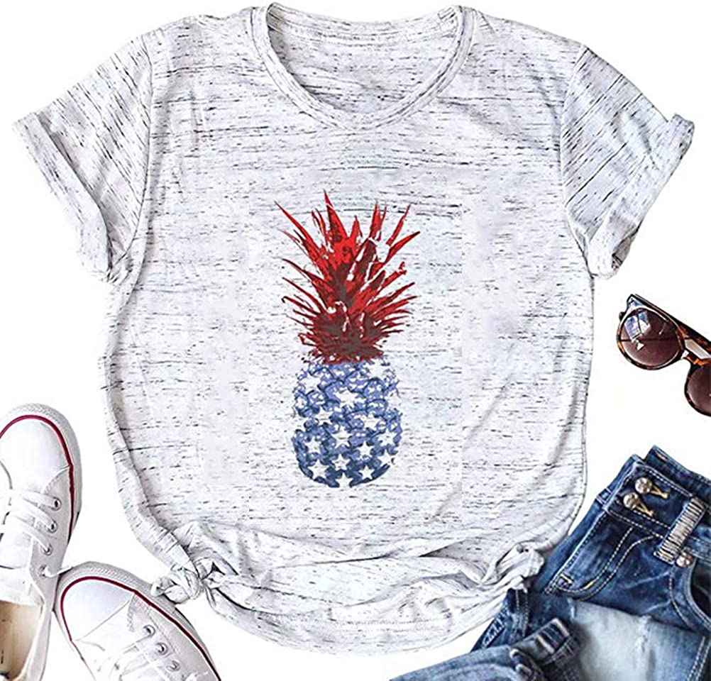 Women Pineapple Cute T-Shirt Women Graphic Shirt