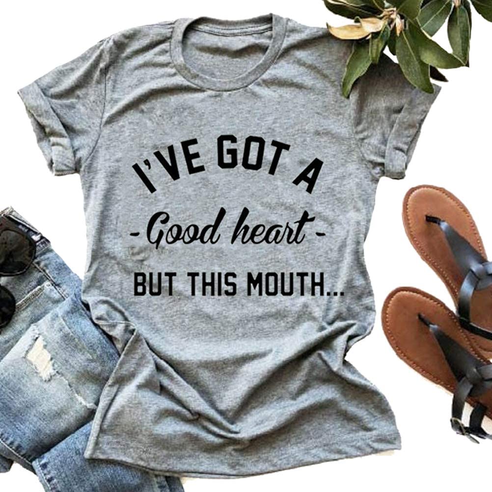 Women I've GOT A Good Heart But This Mouth Graphic T-Shirt