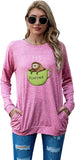 Sloth Shirt for Women Funny Sloth Coffee Blouse with Pockets