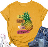 Women Pineapple Summer T-Shirt My Life is So Sweet Tees Tops