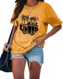 Women Campus T-Shirt Green Years Good Times Tee Tops