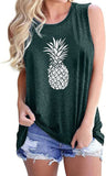Women Pineapple Tank Tops Summer Vibes Shirt
