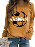 Women Soccer Mama Sweatshirt Soccer Season Graphic Tops