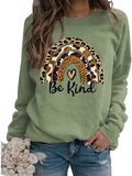 Be Kind Rainbow Sweatshirt for Women Long Sleeve Kindness Shirt