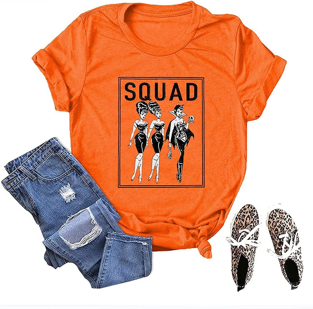 Hocus Pocus Squad T-Shirt for Women Halloween Shirt Squad Shirt