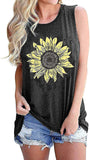 Women Sunflower Graphic Shirt Women Sunflower Tank Top