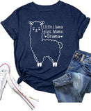 Mama Llama Tees Women Little Llama Gives Mama Drama T-Shirt