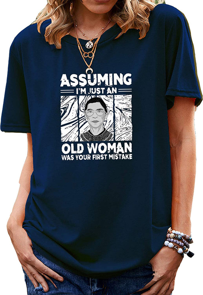 Women Assuming I'm Just an Old Lady is Your First Mistake Vintage T-Shirt