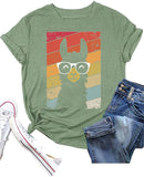 Llama Gifts Tees Women Short Sleeve Cute Llama T-Shirt
