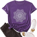 Mandala T Shirt Bohemian Women T Shirt