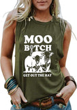 Women Moo Bitch Get Out The Hay Shirt Heifer Tank Top