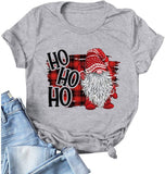 Women HO HO HO Santa Christmas T-Shirt