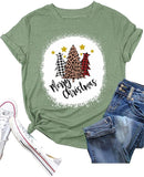 Merry Christmas Tees Women Christmas Tree T-Shirt