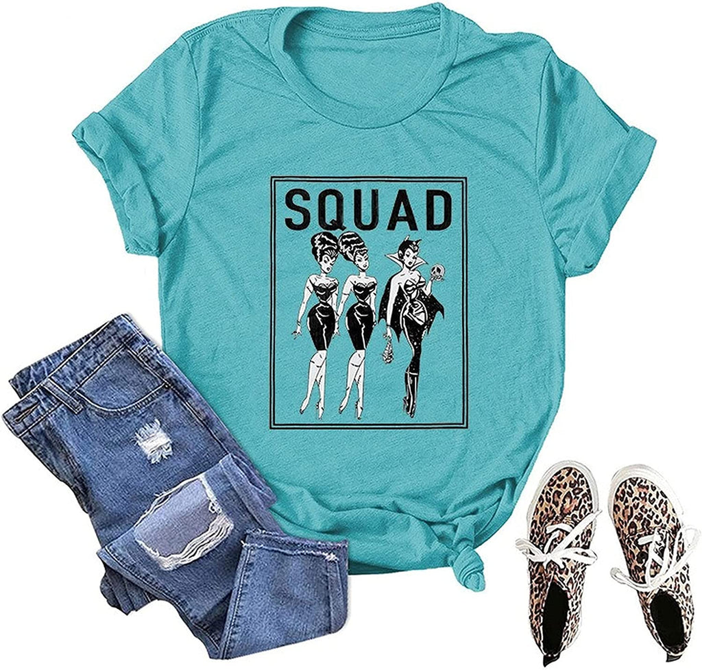 Hocus Pocus Squad T-Shirt for Women Halloween Shirt Squad Shirt