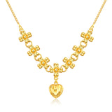 NEHZUS Factory Direct Sale Wedding Bridal Necklace Accessories Wholesale Copper Gold Plated Colour Love Pendant Clasp Chain