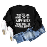 Whoever Said Money Women's Round Neck Bottomed Long Sleeve Sweater