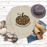 Autumn Leaves Letters Round Neck Pumpkin Halloween Long-sleeved Sweater Women