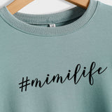 Round Neck Long-sleeved T-shirt MIMILIFE Fashion Print Large Size Sweatshirt