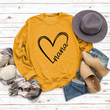 Women's Fall and Winter Bottoming Long-sleeved Nana Letters Round Neck Loose Sweater