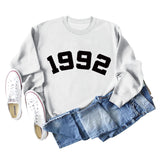 1992 Fashion Autumn Winter Bottoming New Leisure Sweater Round Neck Long Sleeved Shirt