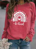 In A World Where Round Neck Letter Women Tops Long Sleeve Printed Sweatshirt
