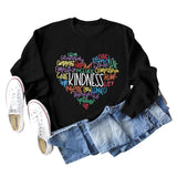 Love Generativity Fashion Loose Letter Long Sleeve Round Neck Sweater Girl