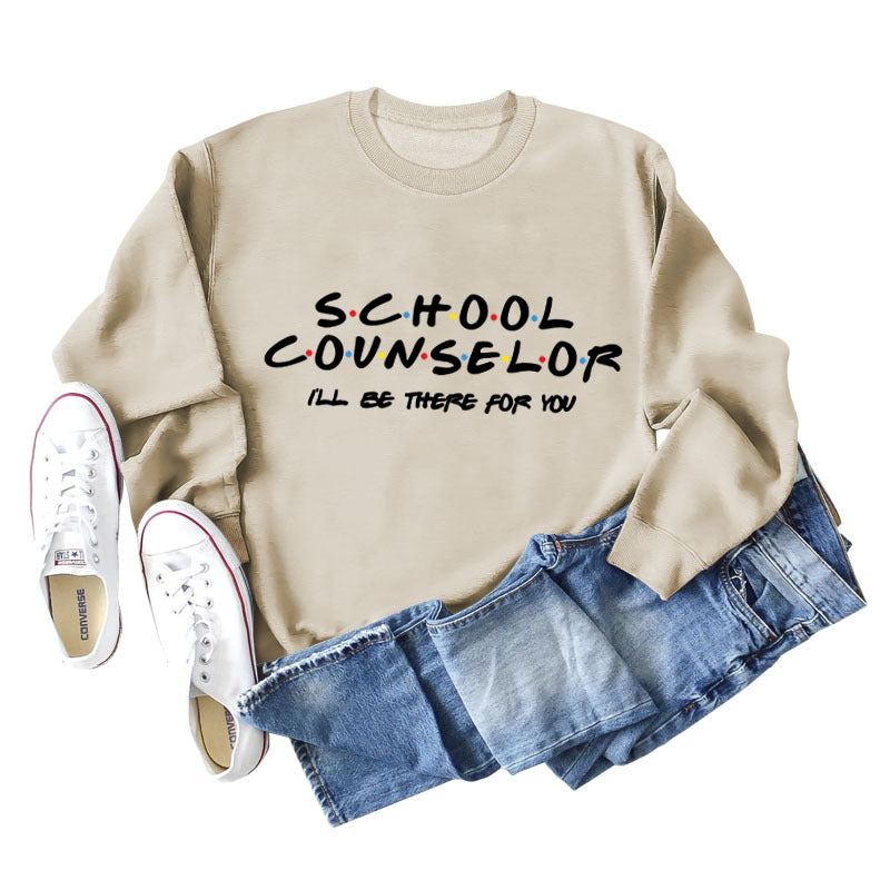 SCHOOL COUNTSELOR I'LL Autumn and Winter Bottoming Round Neck Long Sleeve Women's Sweater