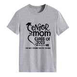 Senior Mom Class Letter Fashion Ladies Crewneck Short Sleeve T-Shirt