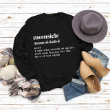 Momsicle Fashion Round Neck Plus Size Printed Women's Long Sleeve Loose Printed Sweater
