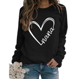 Women's Fall and Winter Bottoming Long-sleeved Nana Letters Round Neck Loose Sweater