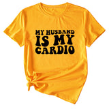 My Husband Is My Heart Casual Crewneck Short Sleeve T-Shirt