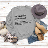 Momsicle Fashion Round Neck Plus Size Printed Women's Long Sleeve Loose Printed Sweater