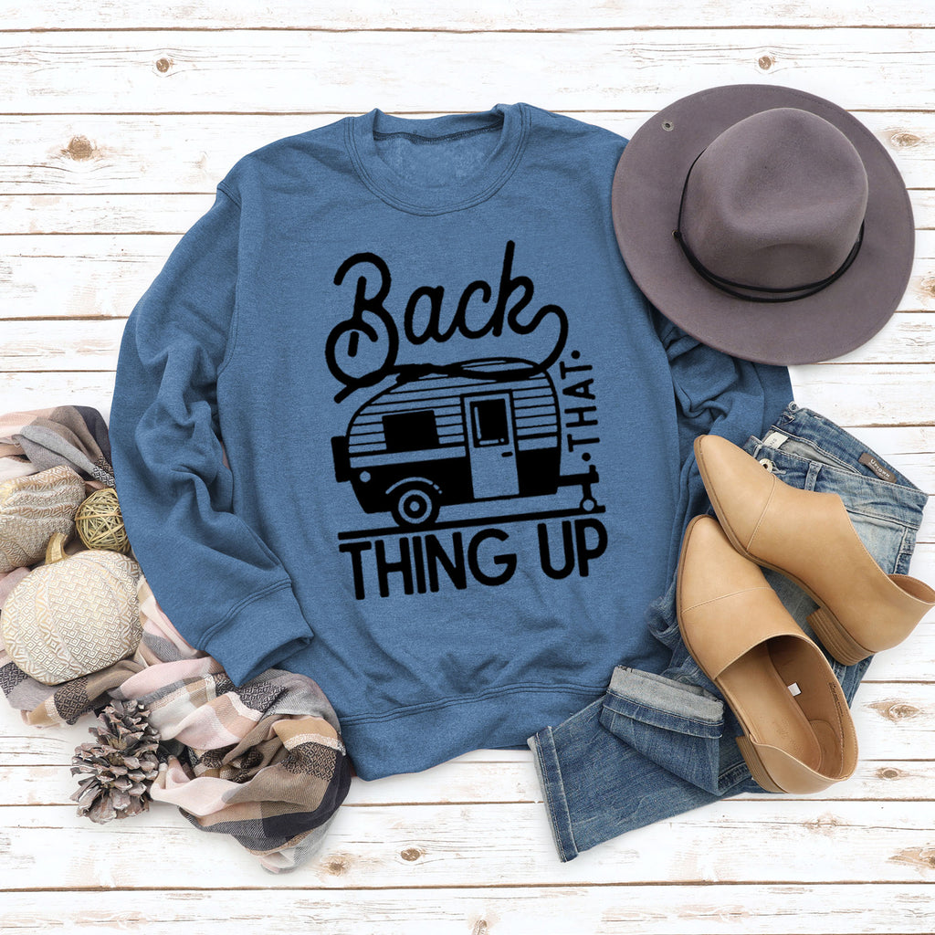 Women's Tops Back That Thing Up Letter Print Sweatshirt