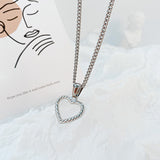 NEHZUS Love Pendant Fashionable And Versatile Stainless Steel Ladies Necklace