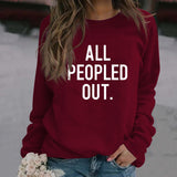 ALL PEOPLED OUT Fashion Round Neck Loose Long Sleeve Oversized Sweatshirt