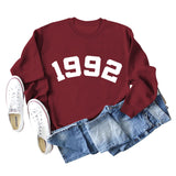 1992 Fashion Autumn Winter Bottoming New Leisure Sweater Round Neck Long Sleeved Shirt