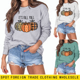 It's Fall Y'All Loose Round Neck Long Sleeved Women In Autumn