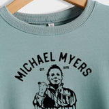 Michael Myers Autumn and Winter Bottoming Round Neck Letter Printing Long Sleeve Loose Sweater
