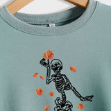 Skull Print Autumn and Winter Bottomed Round Neck Loose Long Sleeve Women's Large Sweater