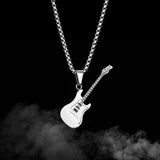 NEHZUS Jewelry source manufacturers in Europe and the United States hip-hop netroots guitar pendant street classic tide male titanium steel necklace